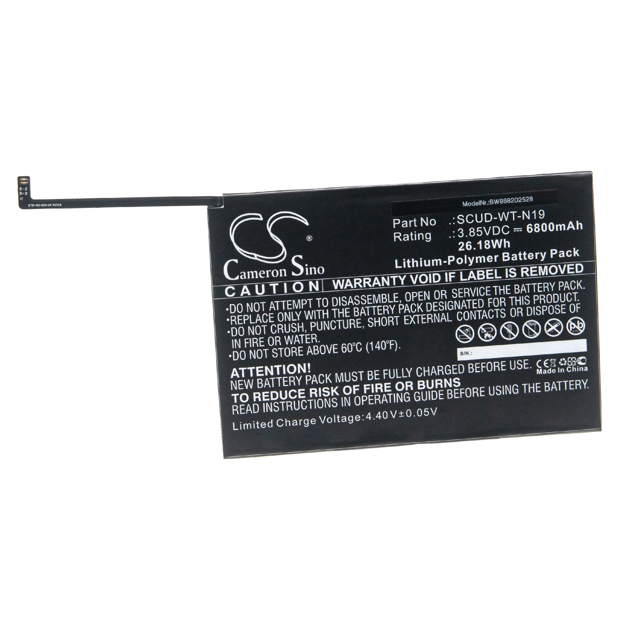 SM-T500 SM-T505, 3.85 - 6800 VHBW Li-Polymer Volt, Akku Tablet, Samsung mit kompatibel