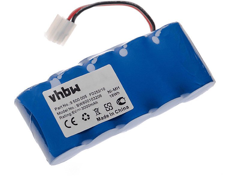 VHBW Ersatz für Bosch 8787335119, 8781105908, 710055 für NiMH Akku - Schiebetorantrieb, 6 Volt, 3000