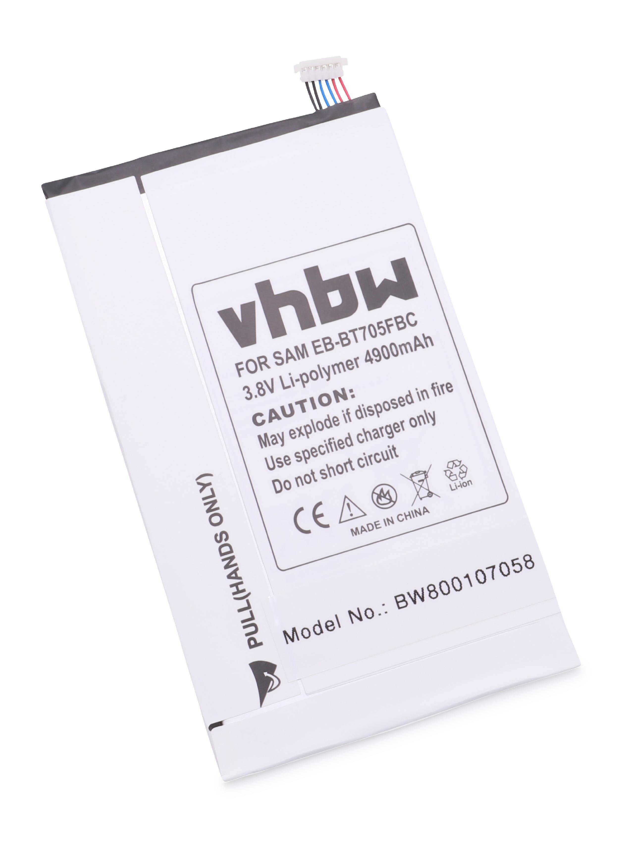 VHBW kompatibel S SM-T700 Li-Polymer Tab Samsung Tablet, 4900 WiFi, - SC-03G, Galaxy Akku 3.8 Klimt, SM-T705, S 8.4, Volt, 8.4 mit SM-T705C