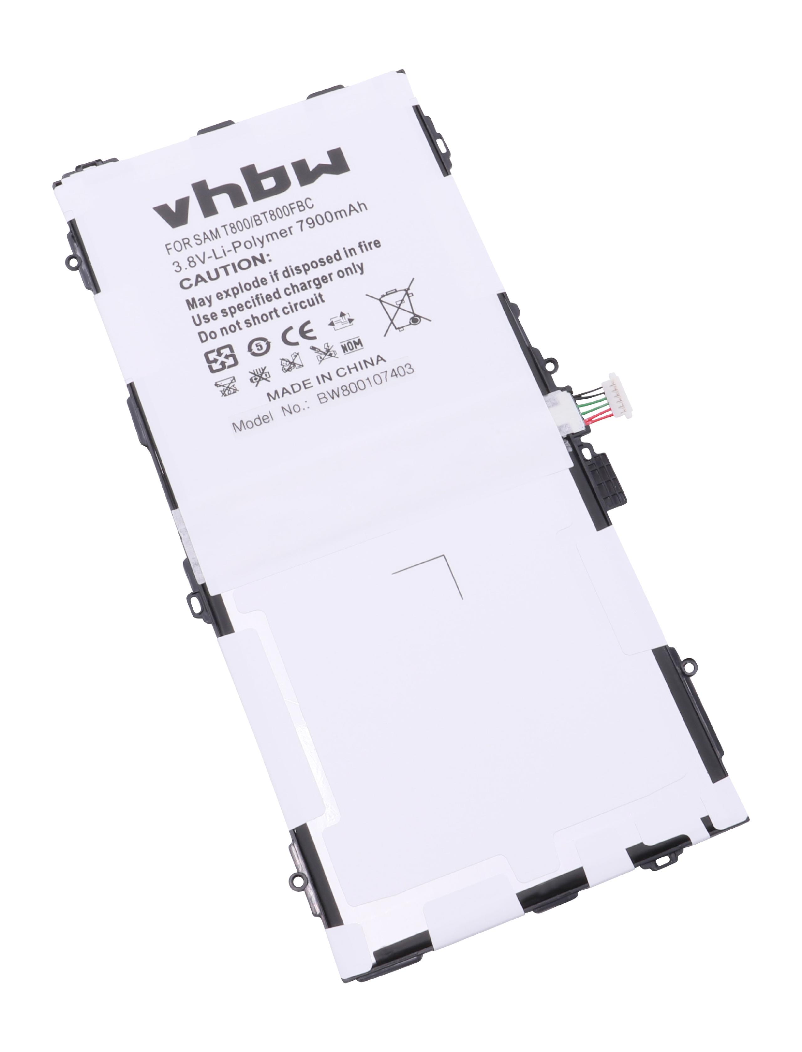 VHBW Samsung Tablet, EB-BT800FBC 3.8 Volt, 7900 Akku für für Li-Polymer - Ersatz