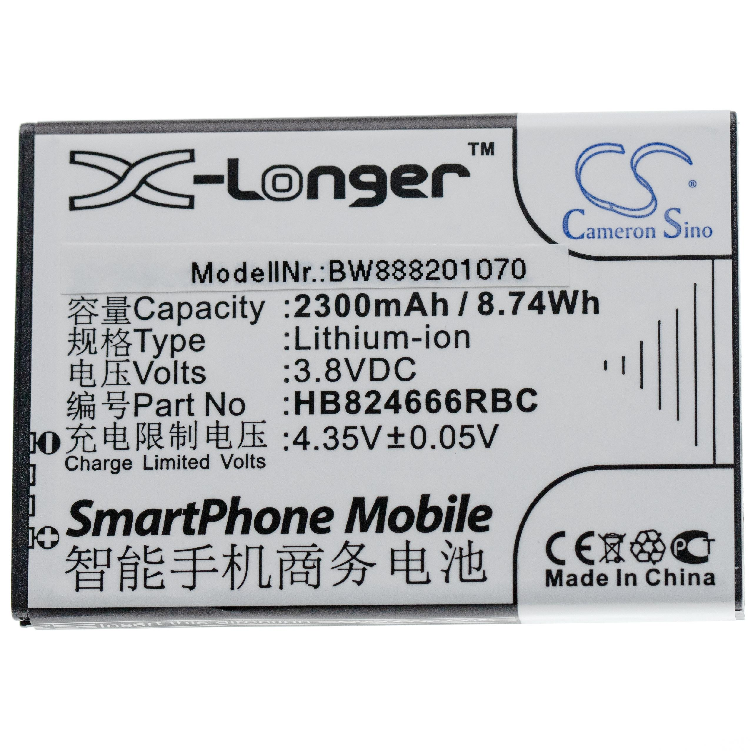Router, HB824666RBC, 2300 3.8 Ersatz HWBBJ1 Li-Ion Akku für Huawei - für VHBW Volt,