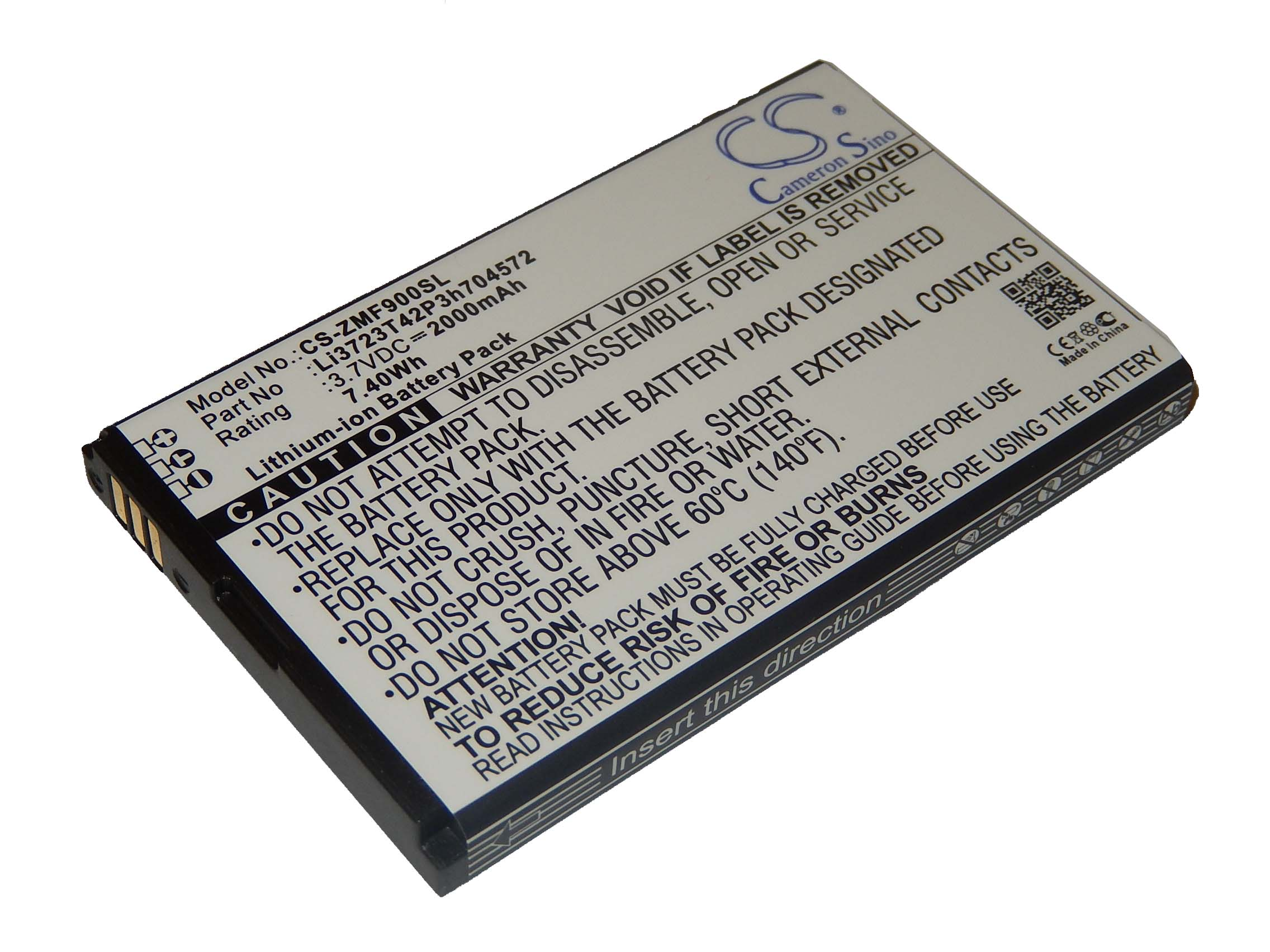ZTE Li-Ion kompatibel Router, 3.7 Volt, MF90, VHBW 2000 Akku - mit MF91
