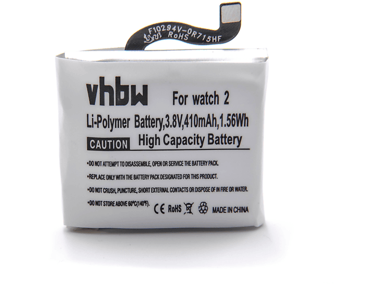 VHBW kompatibel mit Volt, Pro, GT+, 2 Watch Li-Polymer Watch - 2 410 Smartwatch, Watch Akku Huawei 3.8
