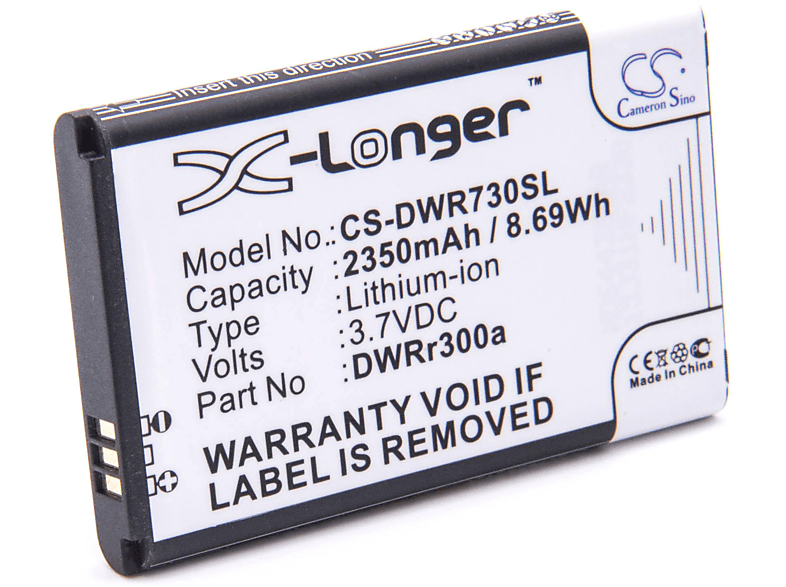 VHBW kompatibel mit D-Link DWR-830 2350 Li-Ion Akku 3.7 A1, DWR-932C - Router, DWR-932 A1 C1, Volt