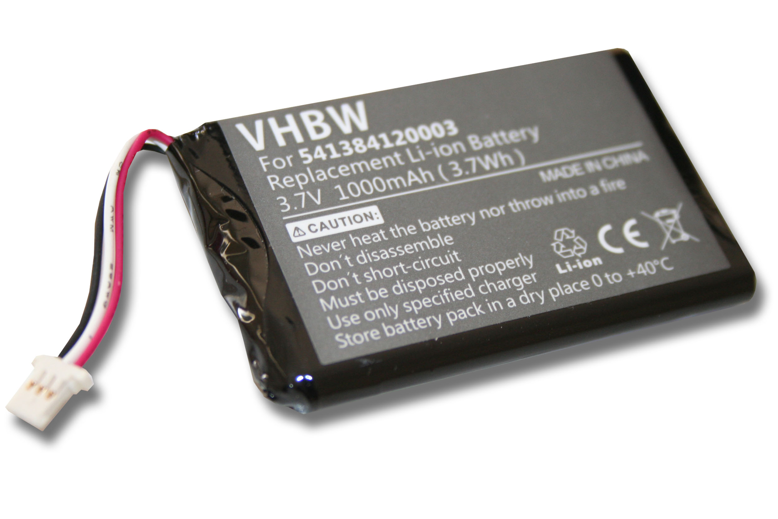 VHBW Ersatz für Navigon 1000 Volt, mAh für Li-Ion Akku, JS541384120002, JS541384120003 3.7