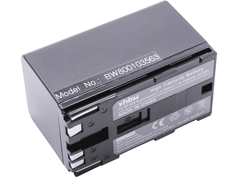 VHBW kompatibel PL mit Volt, C100, Canon Akku 4400 EOS Li-Ion - Videokamera, 7.4 C300 C500 C500, C300, PL
