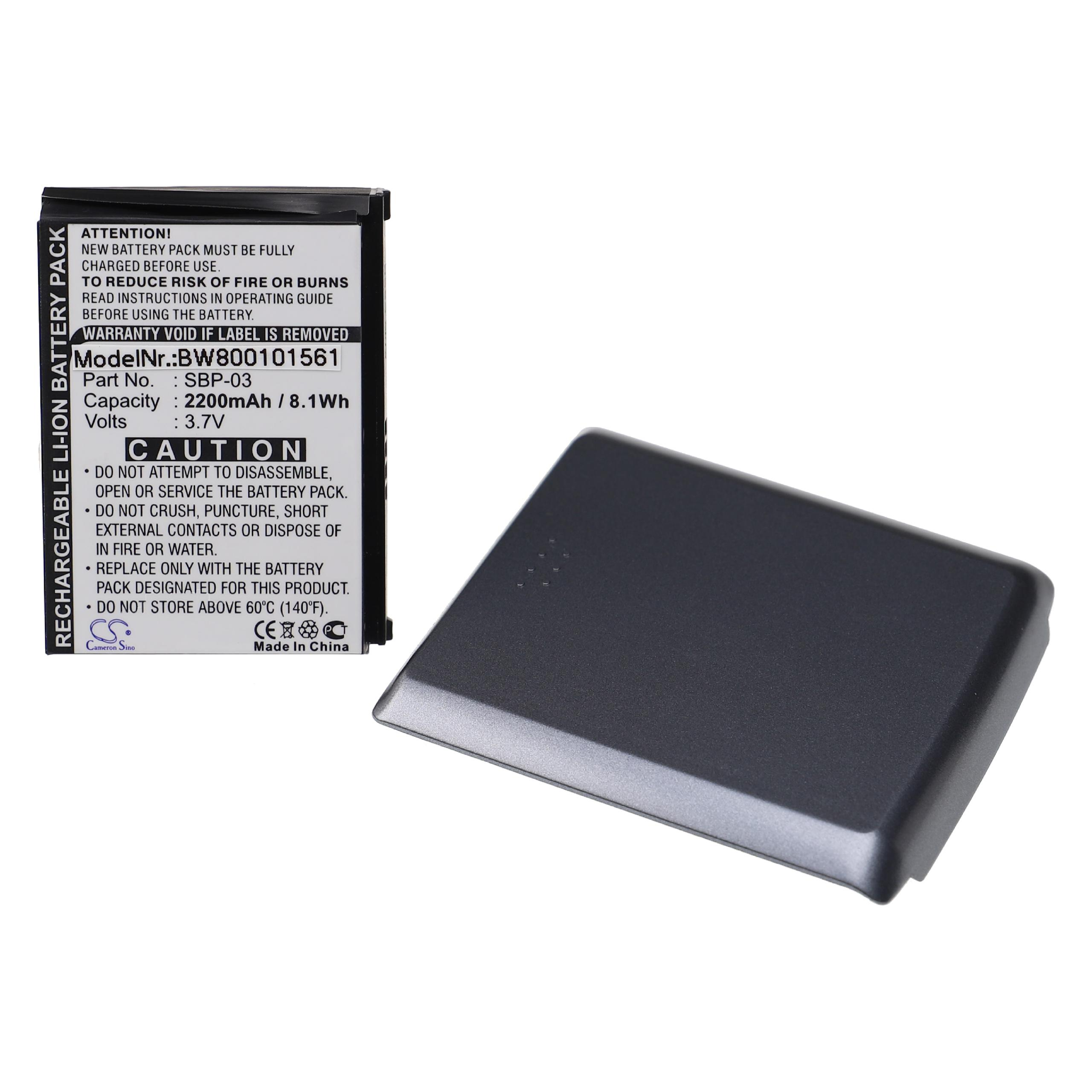 für Volt, 2200 Asus 3.7 für Tablet, SBP-03 - VHBW Akku Ersatz Li-Ion