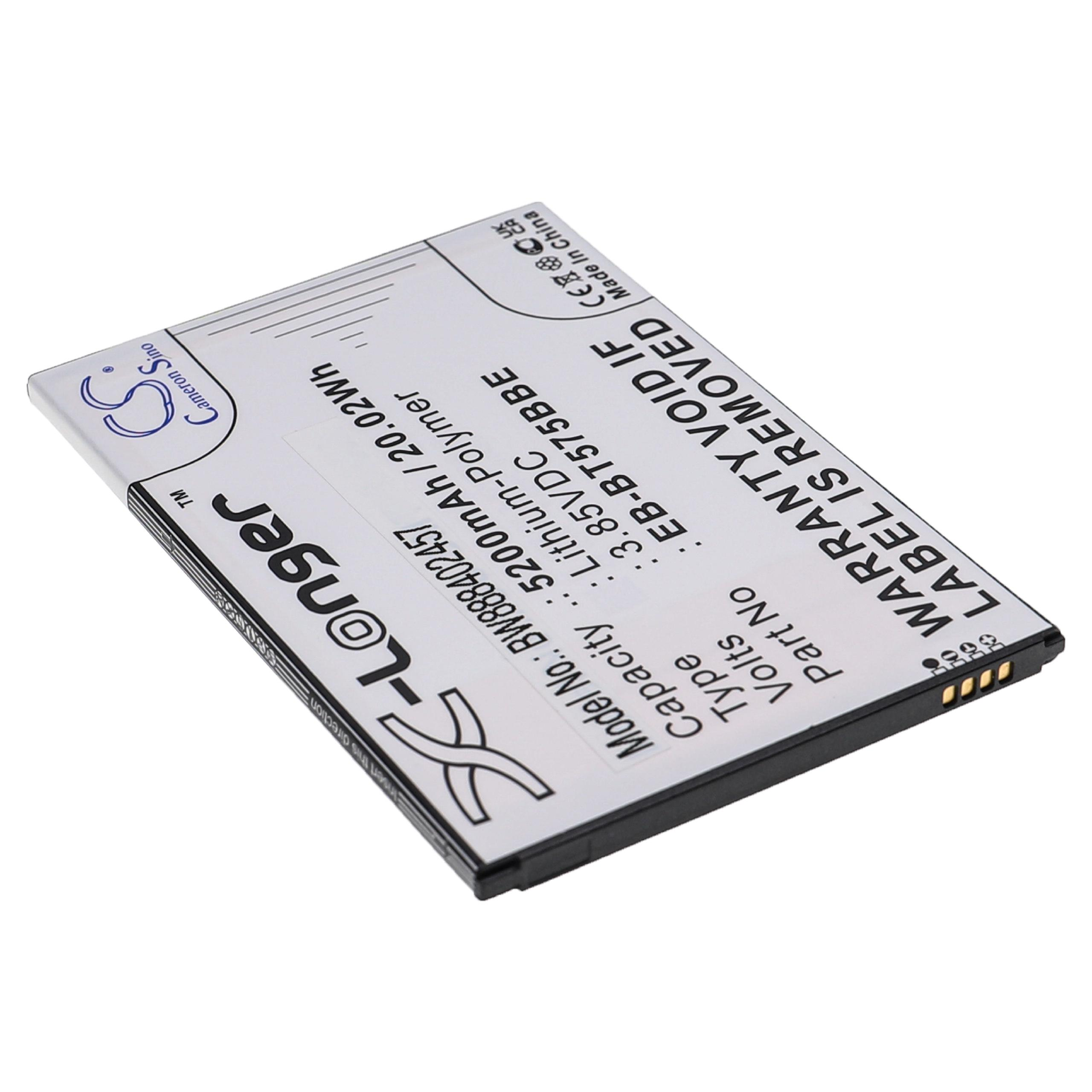 VHBW kompatibel mit Li-Polymer SM-T577, - Akku SM-T575N, Samsung 5200 3 Galaxy SM-T570 Volt, 3.85 Tablet, Active Tab SM-T575