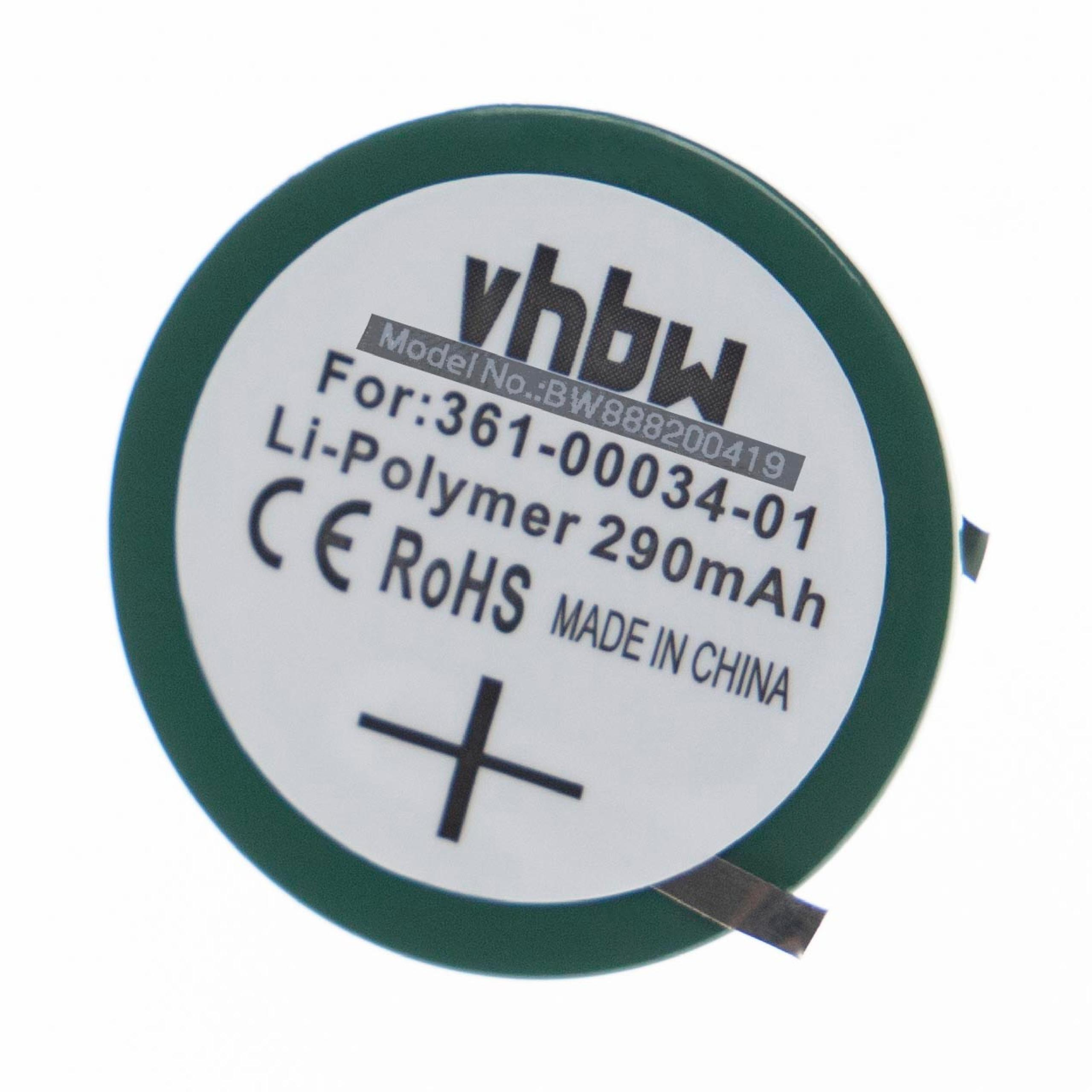 405CX, 410CX, Li-Polymer Garmin mit - Volt, 410 3.7 VHBW Akku 405, 290 Smartwatch, kompatibel Forerunner