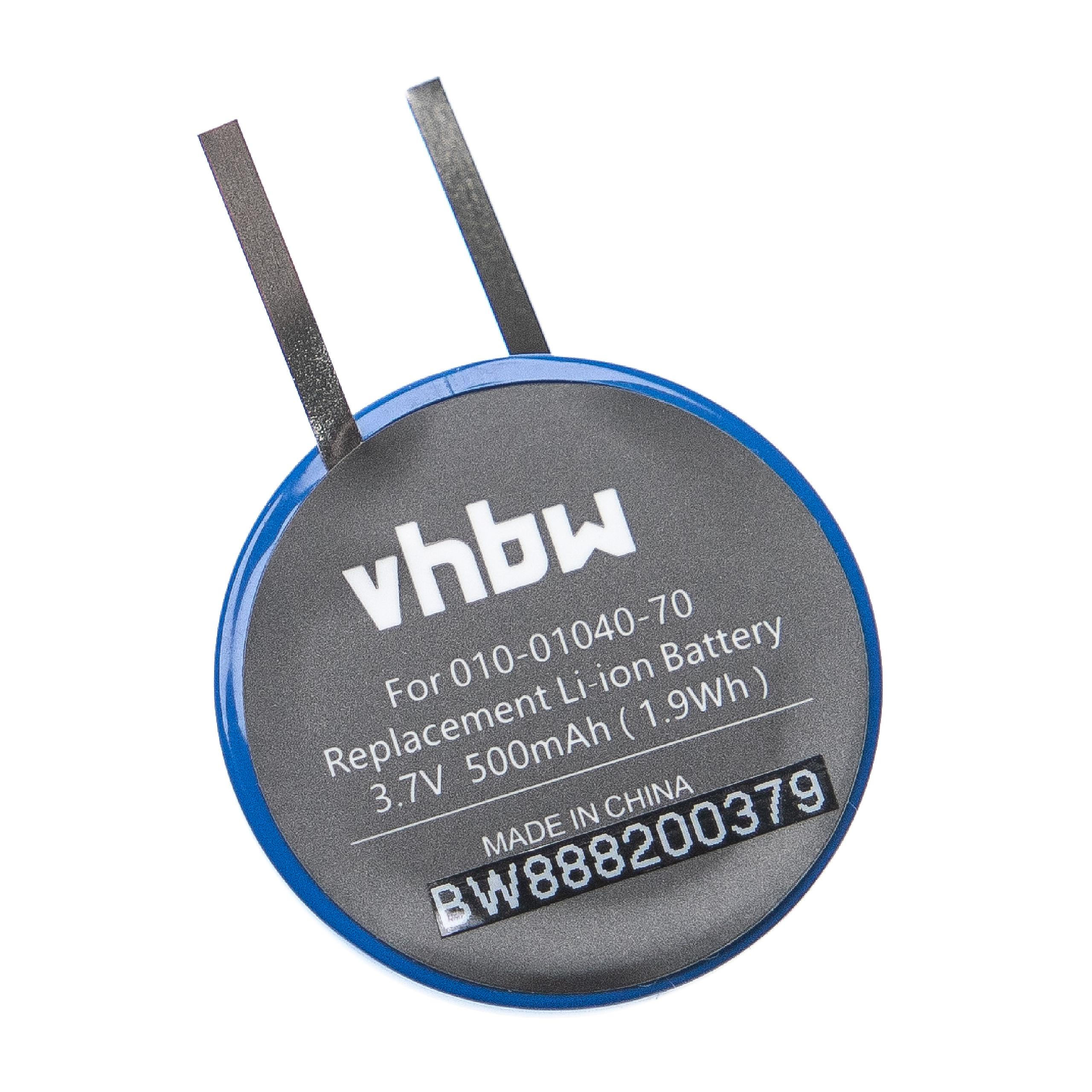 VHBW kompatibel mit Garmin 2 3.7 - Li-Ion Smartwatch, Volt, 500 Akku Fenix 1