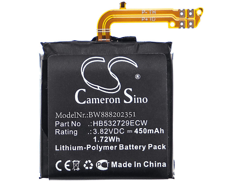 mAh Li-Polymer 3.82 Akku, für Huawei HB532729ECW 450 Volt, VHBW für Ersatz
