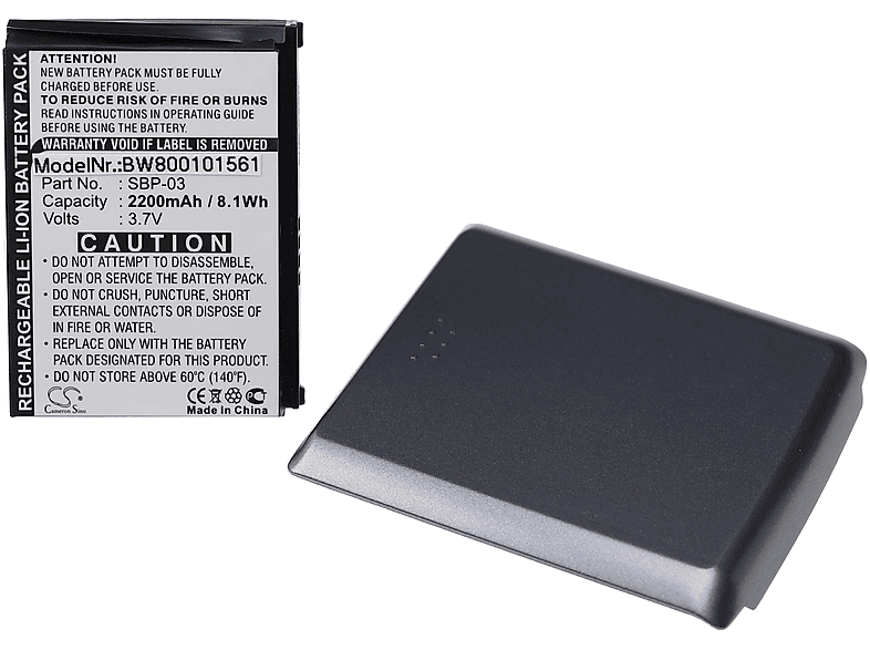 VHBW kompatibel mit Asus MyPal A636N, A632N, A635, A636, A639, A630, A632 Li-Ion Akku - Tablet, 3.7 Volt, 2200