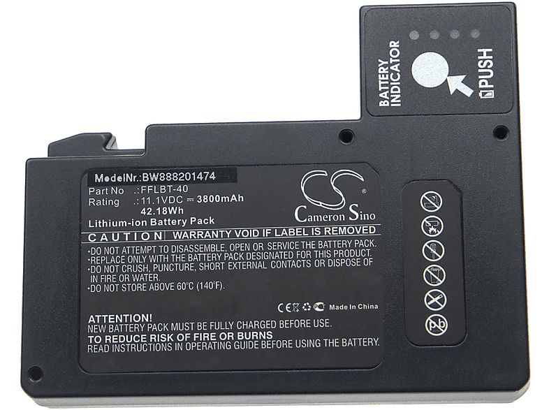 Spleissgerät, FFLBT-40 3800 Akku INNO VHBW 11.1 Ersatz - für Li-Ion für Volt,