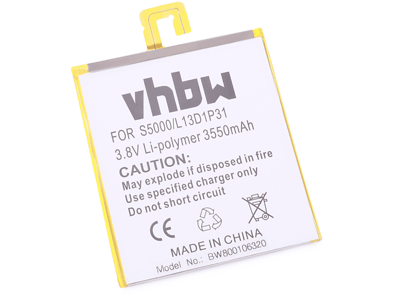 VHBW Ersatz für - L13D1P31 3550 Tablet, 3.8 Akku für Lenovo Volt, Li-Ion