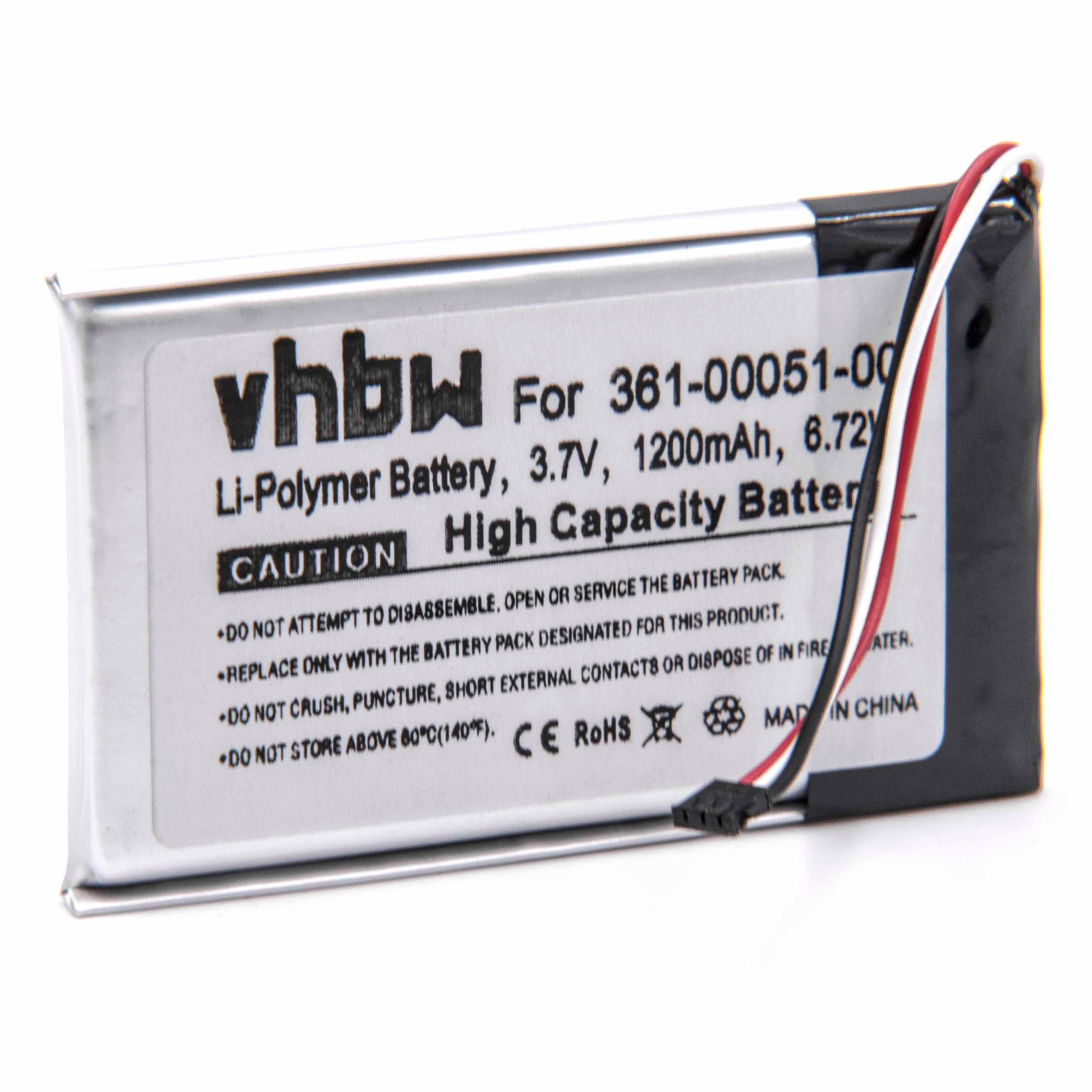 VHBW kompatibel mit 2505 2660, 3.7 2669, Li-Ion Volt, 2660LMT, 1200 Garmin - Navi, 2669LMT, Akku 2595, Nüvi