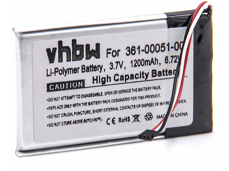 VHBW kompatibel mit 2660, 2595, 2669LMT, Akku 1200 3.7 Navi, Garmin Nüvi Li-Ion - 2505 Volt, 2669, 2660LMT
