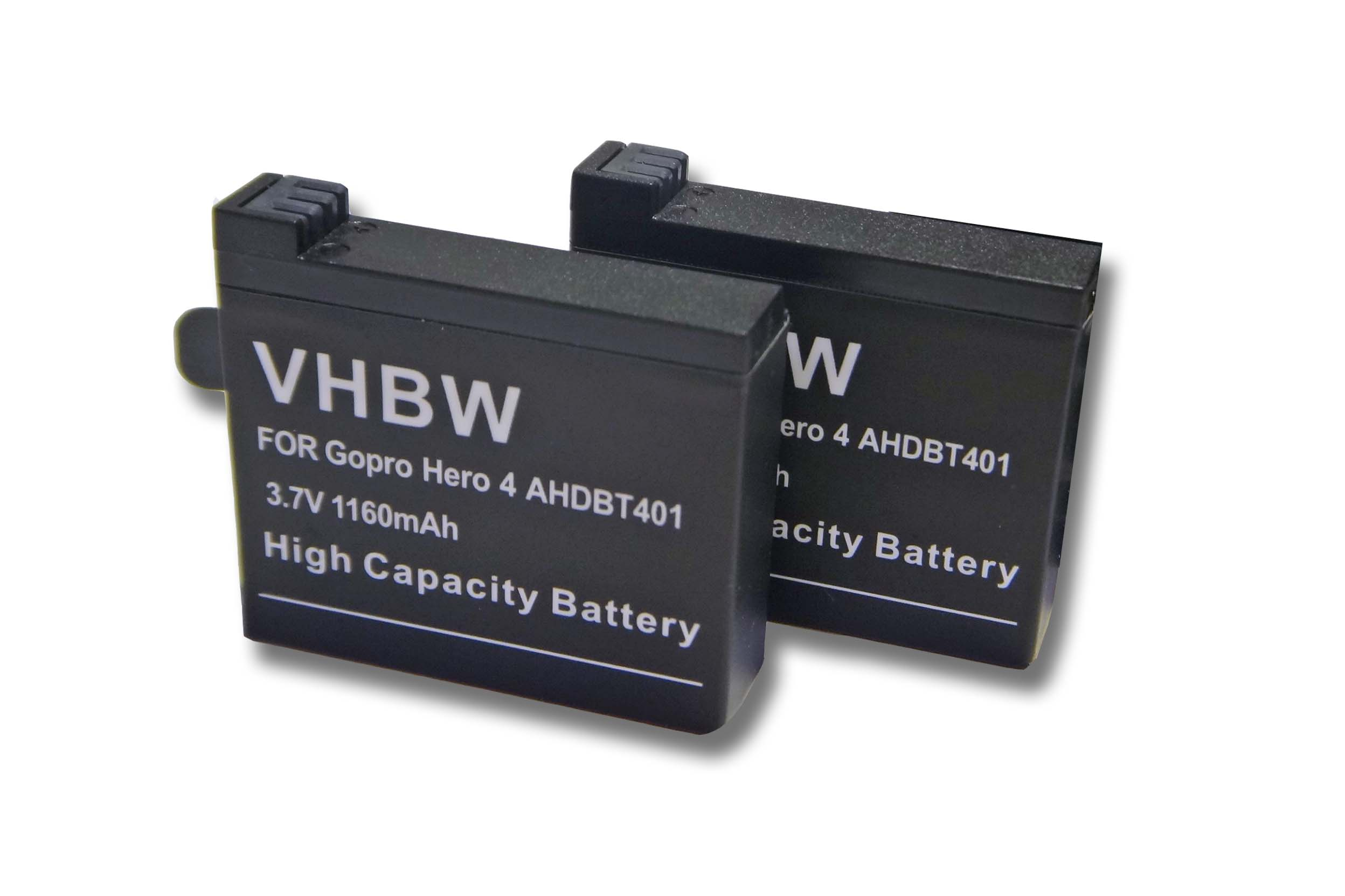 VHBW kompatibel Volt, 4 Edition GoPro 1160 Black Videokamera, Black Hero + Music, Li-Ion Plus, 4 mit HD - 3.7 Akku 4