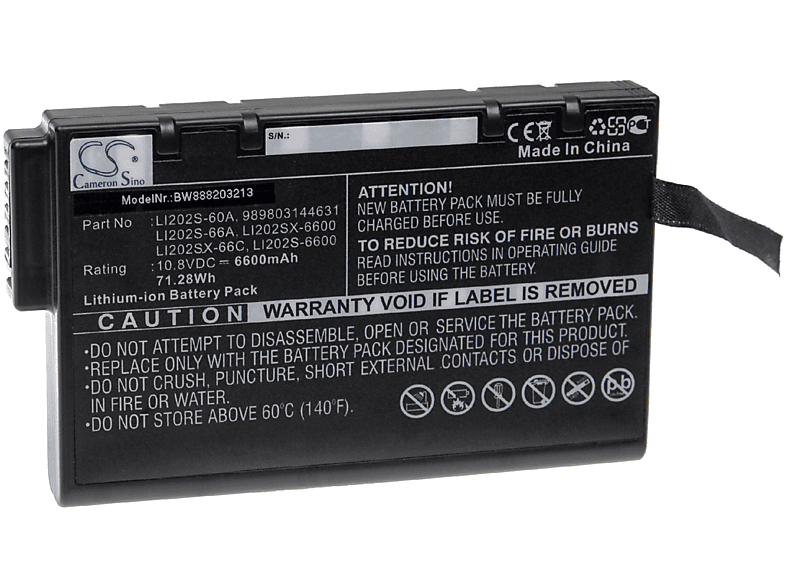 Volt, Akku Counter mit APC 9510-02 TSI 10.8 Messgerät, Particle kompatibel Aerotrak Li-Ion 6600 VHBW -