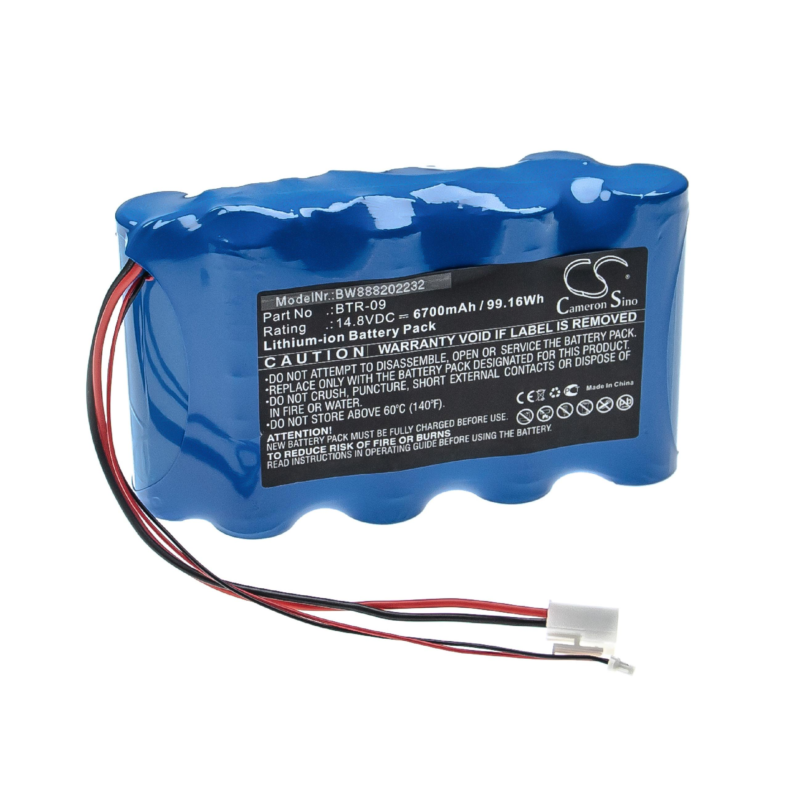 VHBW Ersatz für Messgerät, BTR-09 für - Li-Ion Akku 6700 14.8 Volt, Fujikura