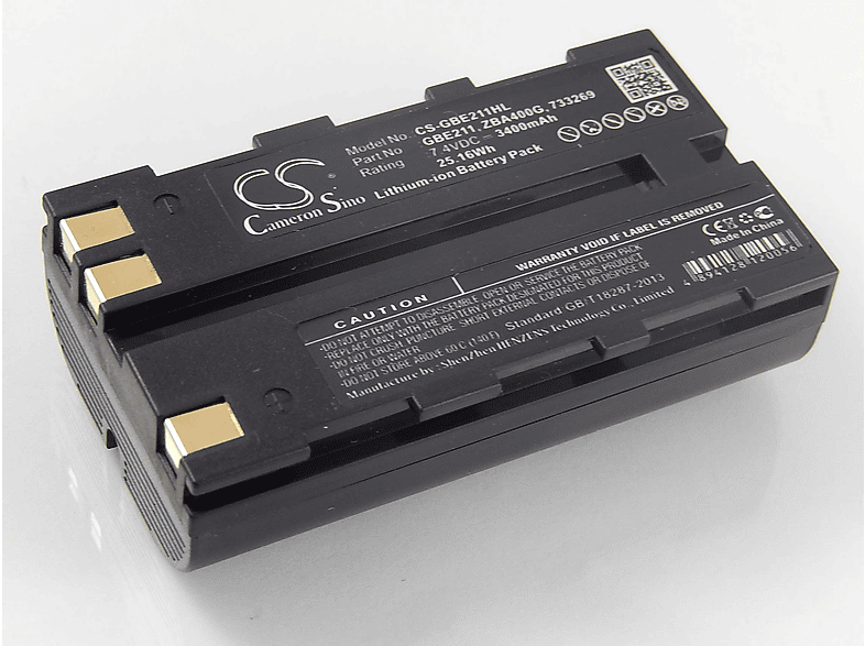 VHBW kompatibel mit GeoMax Zoom ZT80+, ZT80+, Zoom 80, Zoom 35 Li-Ion Akku - Messgerät, 7.4 Volt, 3400
