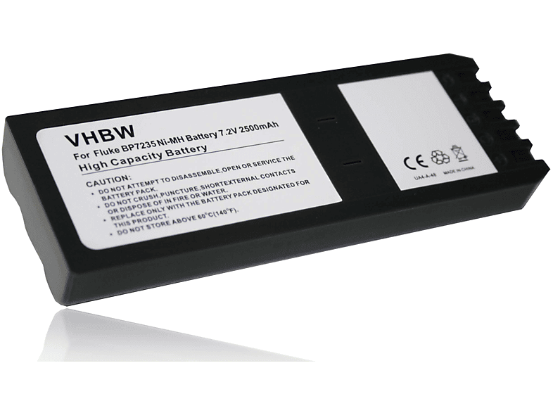 VHBW kompatibel mit Fluke 700 Calibrator, DSP-100, DSP-2000, DSP-4000, 740 Calibrator, 744 Calibrator NiMH Akku - Messgerät, 7.2 Volt, 2500
