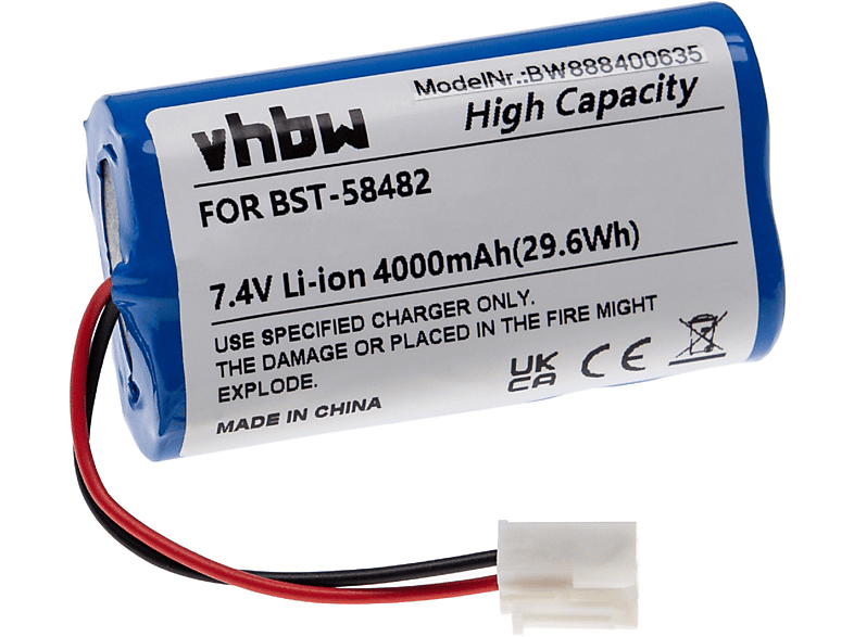 VHBW kompatibel 4000 Li-Ion Volt, Flowclear Aquatronix Bestway mit Akku - Poolsauger, 7.4