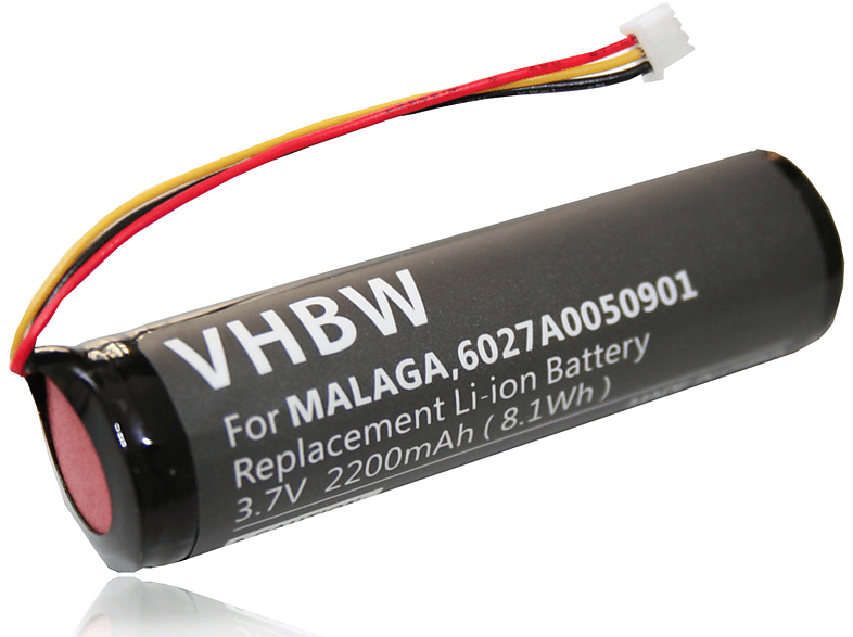 VHBW Ersatz für 6027A0050901, 6027A0131301, für MALAGA, Navi, L5 - 2200 Li-Ion Akku TomTom 3.7 Volt