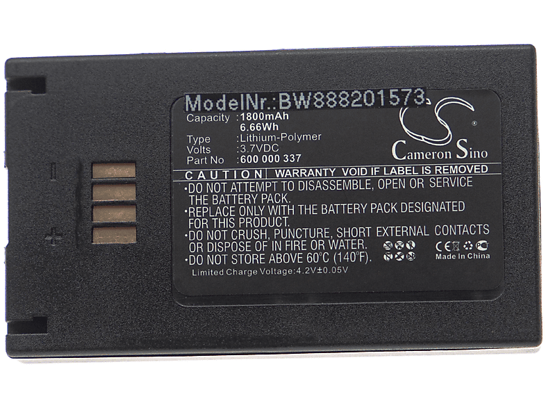 Messgerät, XL2 Li-Polymer NTI kompatibel 3.7 Volt, - Akku mit VHBW 1800