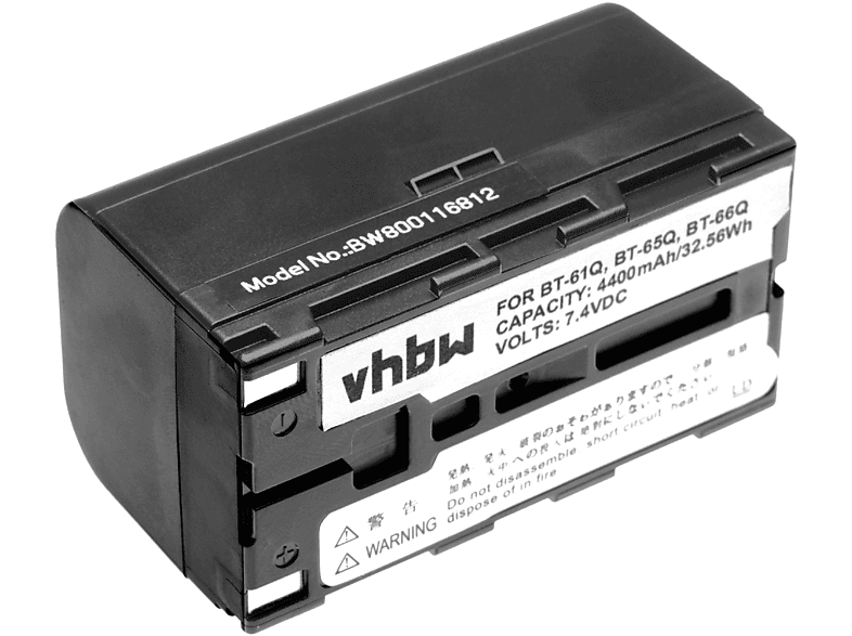 VHBW kompatibel mit Topcon GTS-722, GTS-721, GTS-720, GTS-7000i, GTS-7500, GTS-750, GTS-725, GTS-7000 Li-Ion Akku - Messgerät, 7.4 Volt, 4400