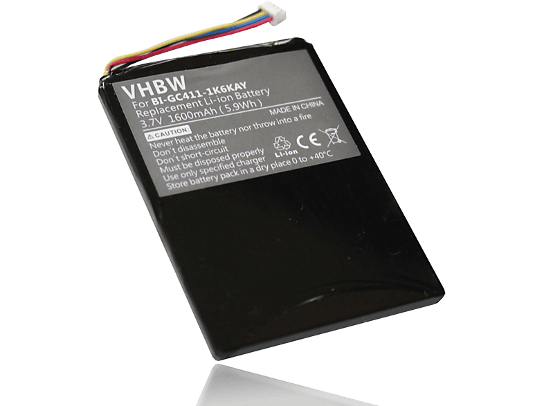 VHBW kompatibel mit Navigon 7210, 7310 Li-Ion Akku - Navi, 3.7 Volt, 1600
