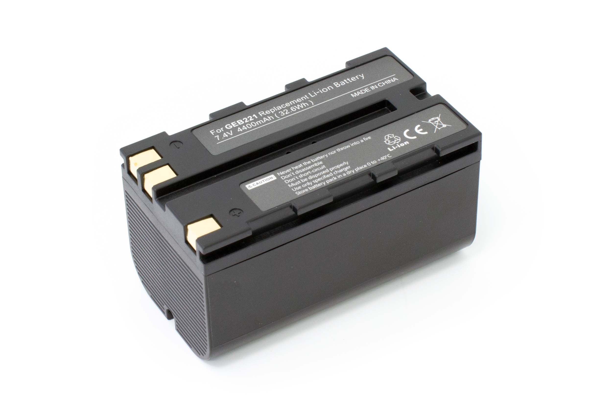 VHBW kompatibel mit Leica TS06, 4400 TPS700 Volt, Akku - TPS400, TPS800, TS02, TS12, TS15, Li-Ion Messgerät, TS16, 7.4 TS11, TS09