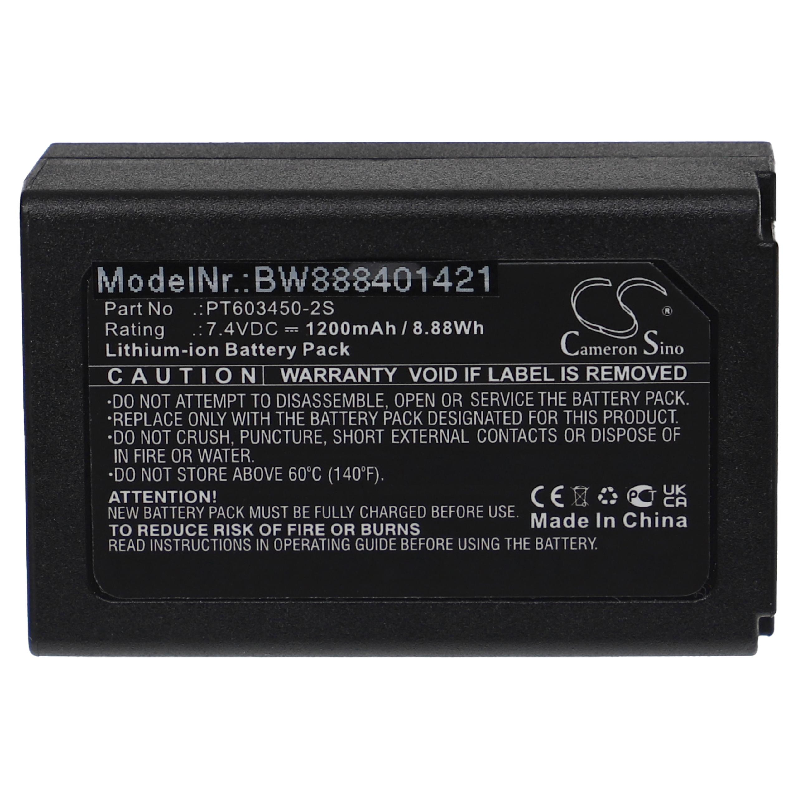 VHBW kompatibel mit CEM DT-9881M, DT-9880, 1200 DT-9883M, 7.4 Messgerät, - Li-Ion Volt, DT-9850M, DT-9880M, DT-9881 Akku
