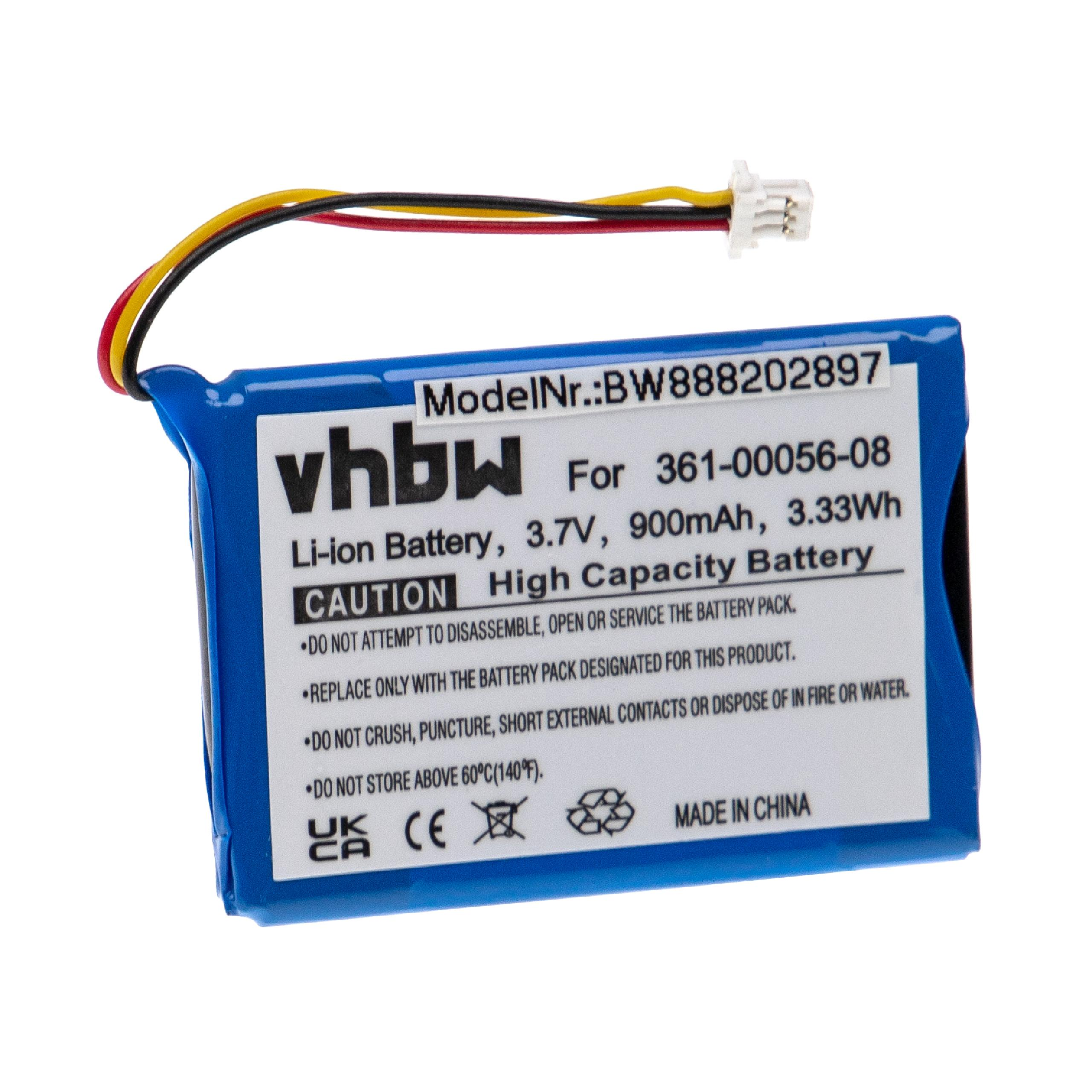 Blaue Batterie mit weißem Text und roten, gelben und schwarzen Drähten. VHBW-Logo oben.