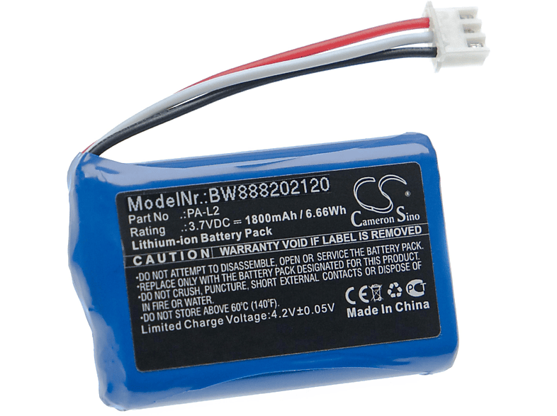 VHBW Ersatz für Labotect PA-L2 für Li-Ion Akku - Messgerät, 3.7 Volt, 1800