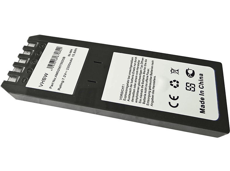 VHBW Ersatz für Fluke BP7217 für NiMH Akku - Messgerät, 7.2 Volt, 2200