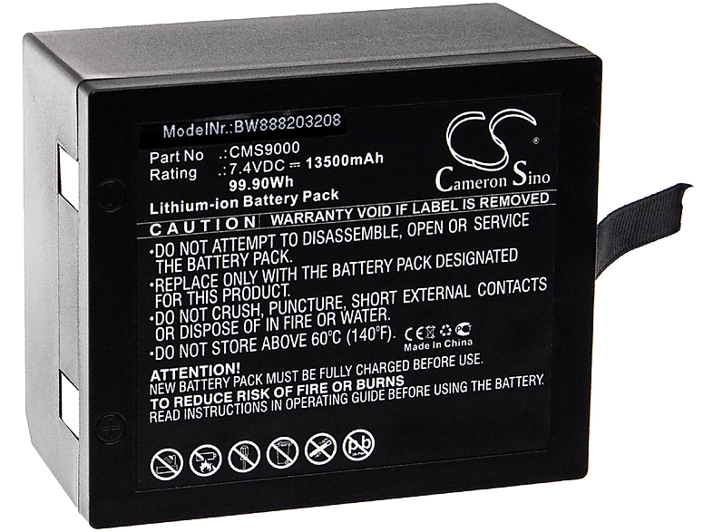 Sensors kompatibel SpO2 13500 Li-Ion mit VHBW - Akku Medizintechnik, Medical Volt, Contec 7.4