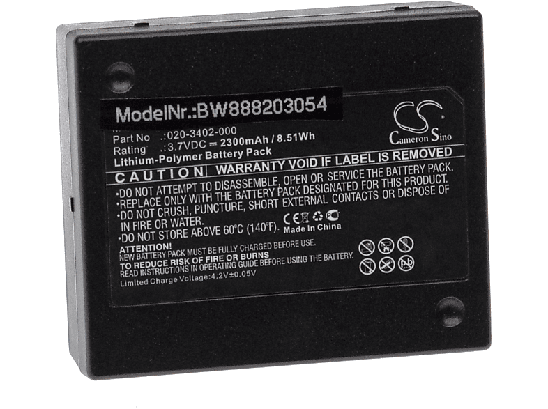 2300 II VHBW Li-Polymer 3.7 mit Akku Volt, kompatibel Monitor RAE Systems Detector - II, QRAE Messgerät, QRAE Gas