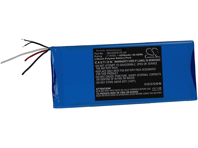 Micsig 7.4 Ersatz SEC5076170-2S Li-Polymer Volt, für für - Messgerät, 8200 Akku VHBW