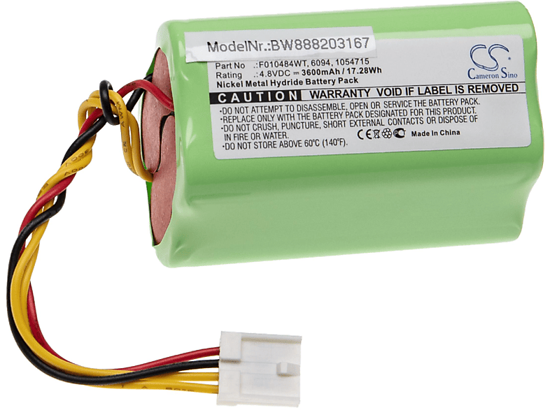 VHBW Ersatz für Covidien F010484WT, Medizintechnik, 6094, 1054715 Akku 4.8 Volt, 3600 NiMH - für