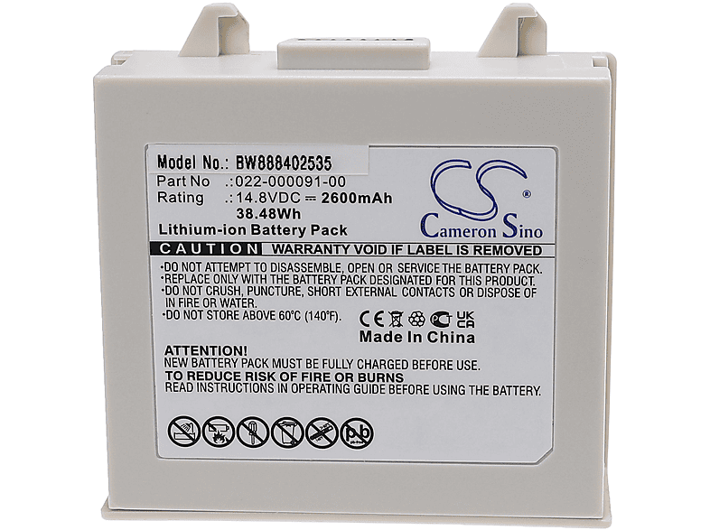 Akku Medizintechnik, Li-Ion 2600 kompatibel C100 - Comen Volt, 14.8 VHBW mit