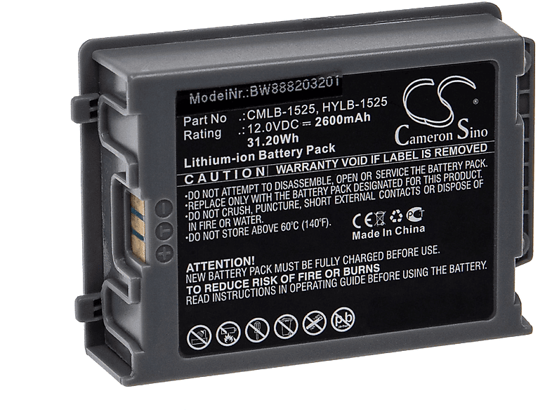 VHBW Ersatz für Comen CMLB-1525, 022-000033-00, HYLB-1525 für Li-Ion Akku - Medizintechnik, 12 Volt, 2600