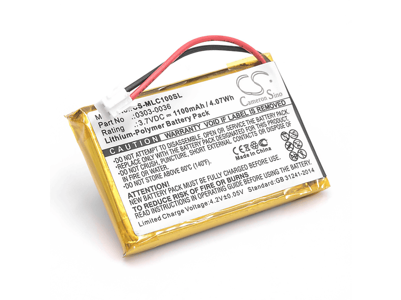 VHBW kompatibel mit Minelab CTX 3030 WM-10, WM12, GPZ 7000 Li-Polymer Akku - Messgerät, 3.7 Volt, 1100