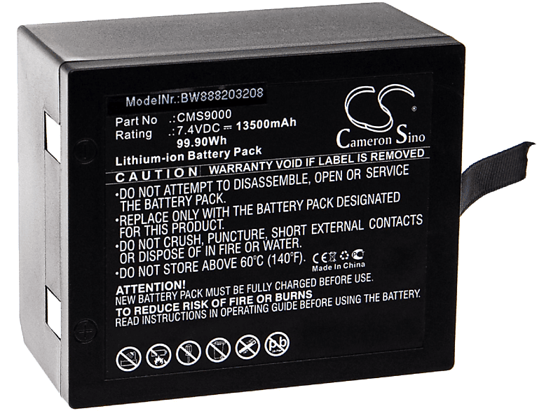 VHBW kompatibel mit Contec CMS7000 Portable Vital Signs ICU Patient, CMS7000, CMS7000 Patient Monitor Li-Ion Akku - Medizintechnik, 7.4 Volt, 13500