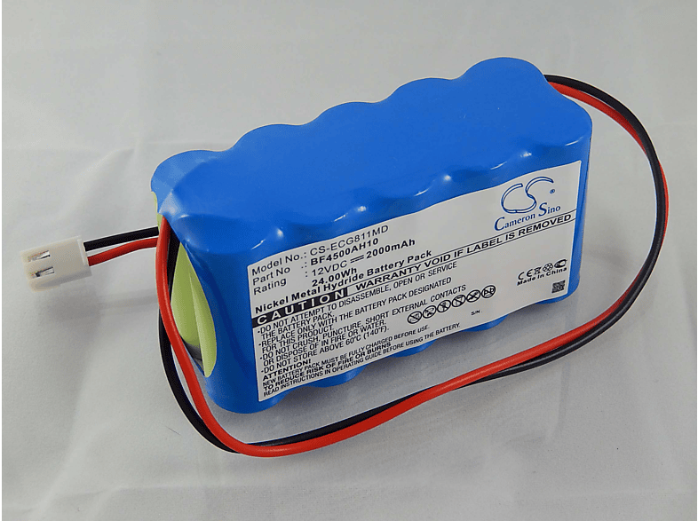 VHBW kompatibel mit Osen ECG-8110, 2000 NiMH Volt, - Medizintechnik, ECG-8110A Akku 12