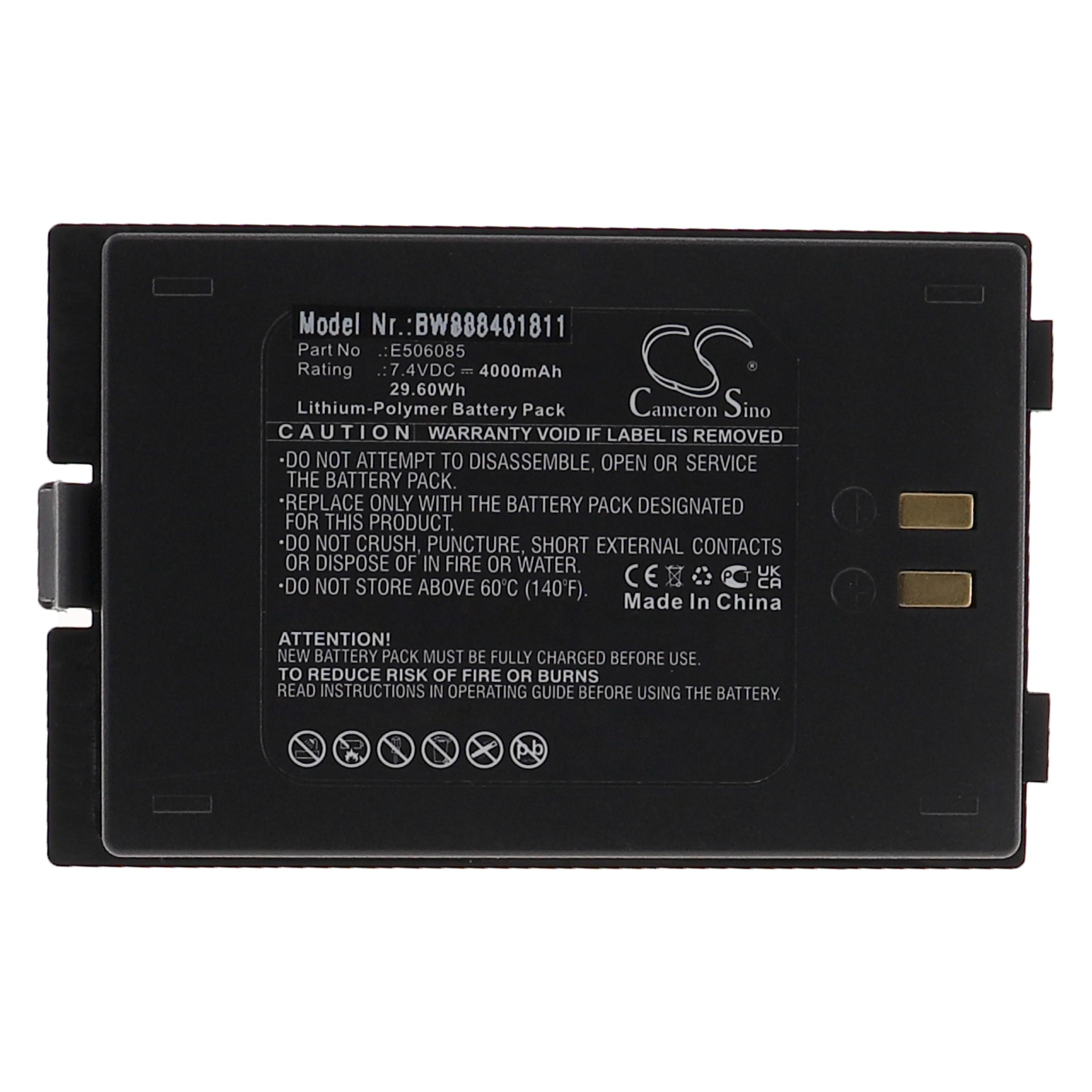 E506085 Li-Polymer 4000 Ersatz Messgerät, Volt, Akku 7.4 für Satlink für - VHBW