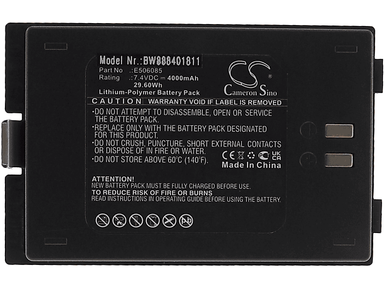 VHBW kompatibel mit Satlink WS-6916 Messgerät, Akku 7.4 - 4000 Li-Polymer Volt