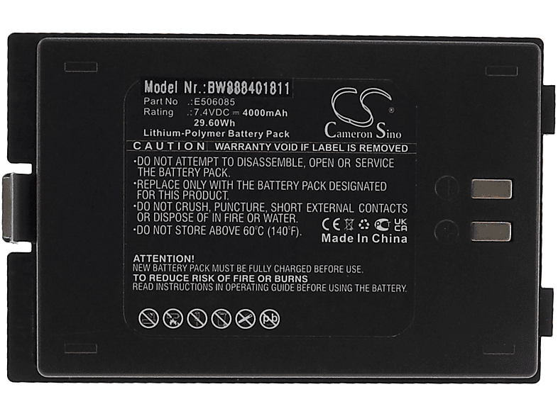 E506085 Li-Polymer 4000 Ersatz Messgerät, Volt, Akku 7.4 für Satlink für - VHBW