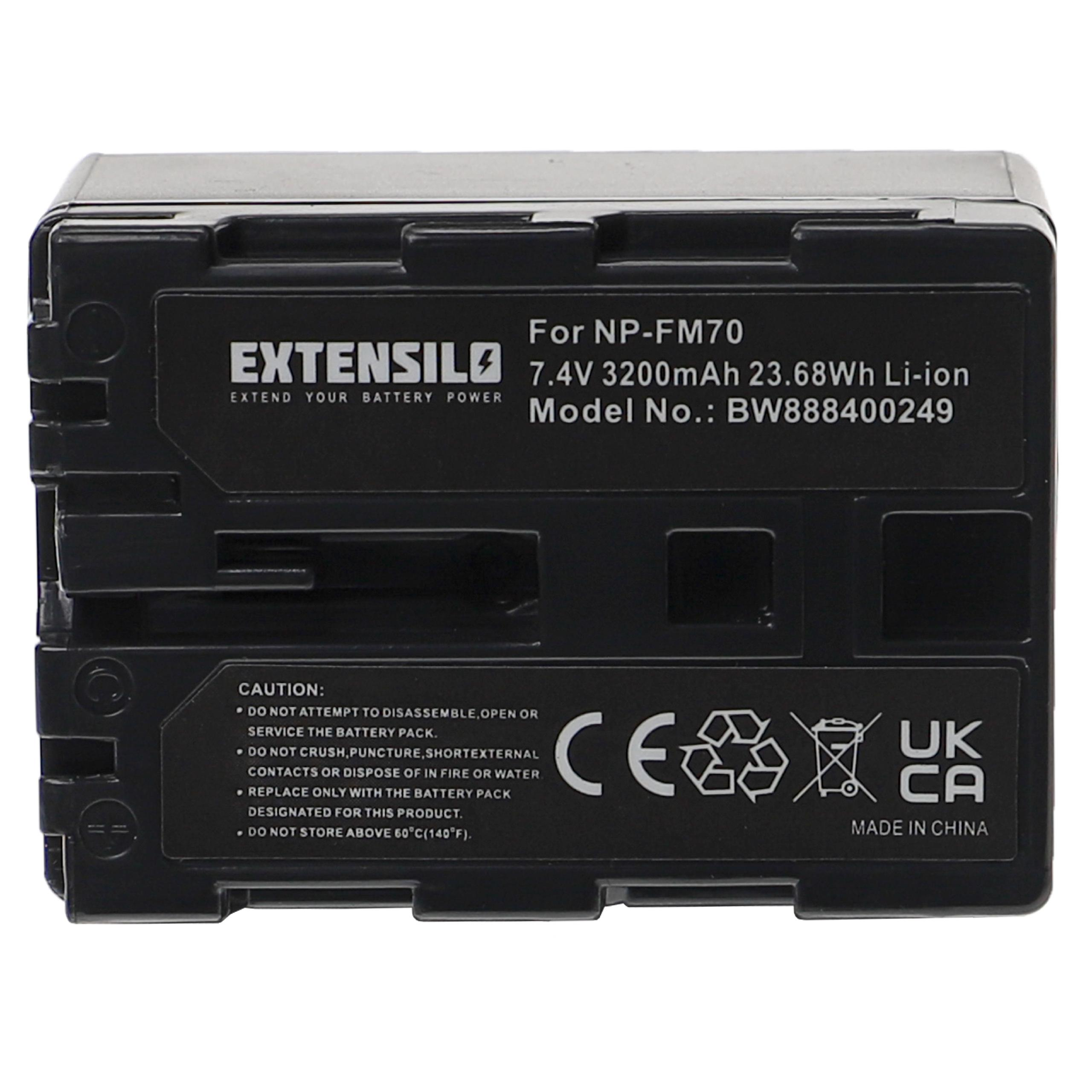 EXTENSILO kompatibel mit Akku IC80 IC120, Li-Ion Trotec 3200 - Kamera, IC100, 7.4 IC60, Volt