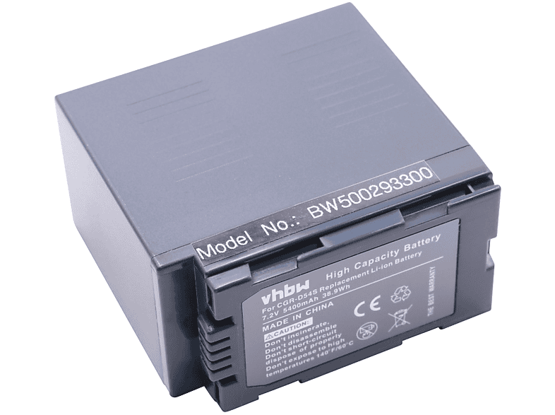 VHBW kompatibel mit Panasonic NV-MX500EN, NV-MX8, NV-MX7 Li-Ion Akku - Kamera, 7.4 Volt, 5400
