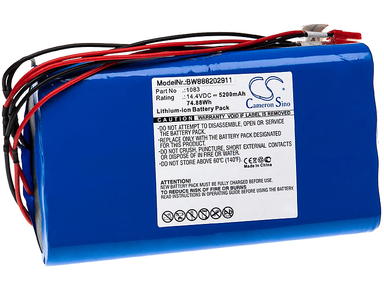 Ersatz Carestream 14.4 Akku für für 5200 1083 - Medizintechnik, VHBW Li-Ion Volt,